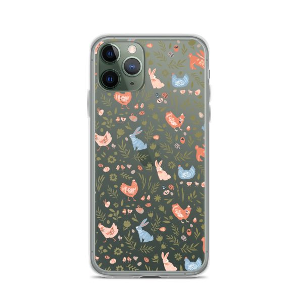 Bunnies and Hens Easter iPhone Clear Case