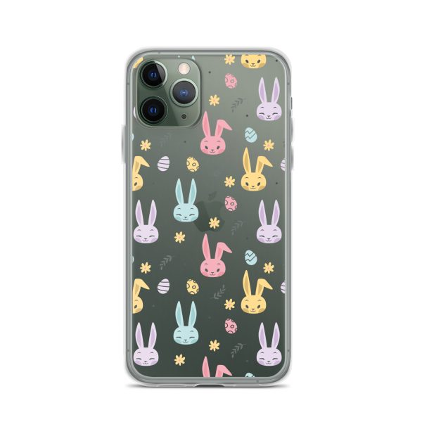 Colorful Bunnies Easter iPhone Clear Case
