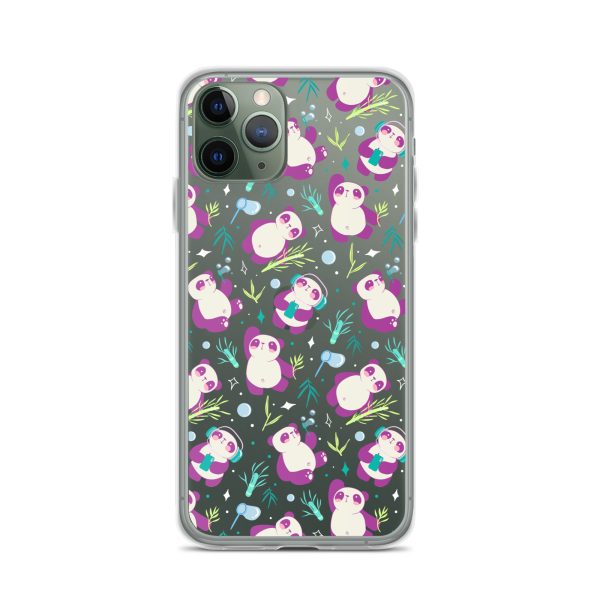 Cute Panda Bamboo iPhone Clear Case