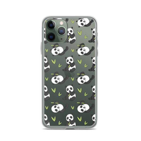 Cute Panda Bear iPhone Clear Case