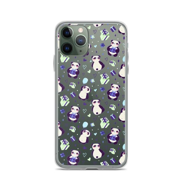 Cute Panda Presents iPhone Clear Case
