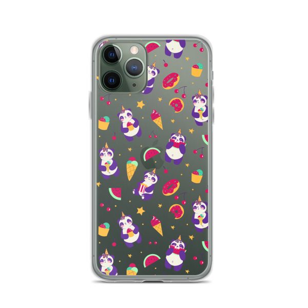 Cute Panda Sweets iPhone Clear Case