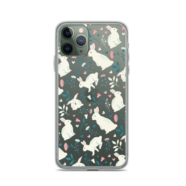 Easter Cute Rabbits iPhone Clear Case