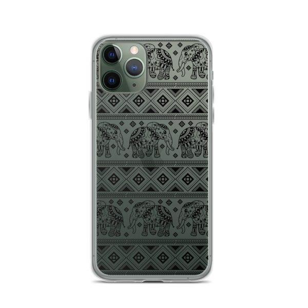 Elephant Mandala iPhone Clear Case