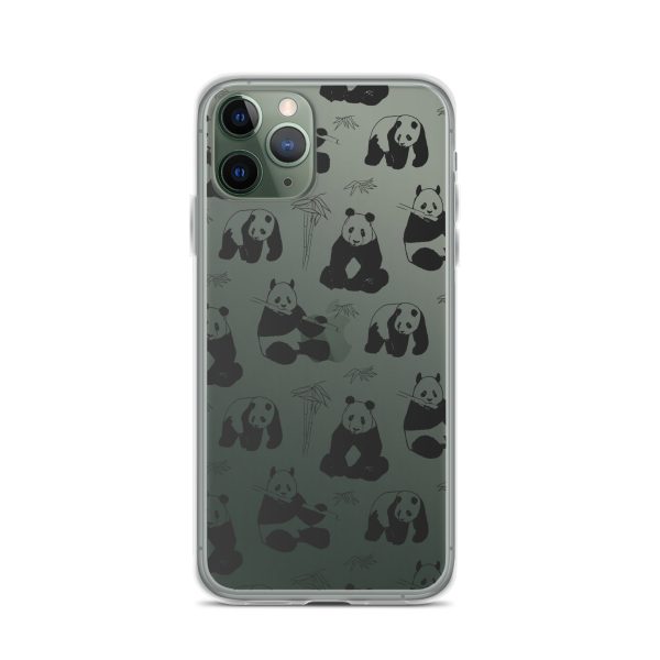 Panda Bears Bamboo iPhone Clear Case