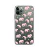 Seamless Elephant Silhouette iPhone Clear Case