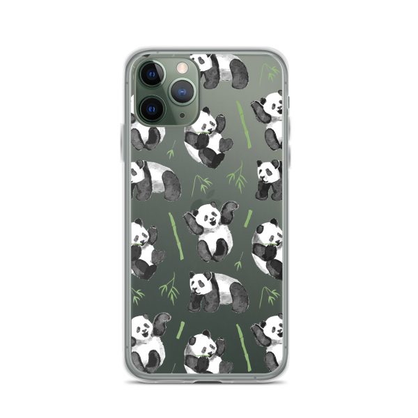 Watercolor Panda Bear iPhone Clear Case