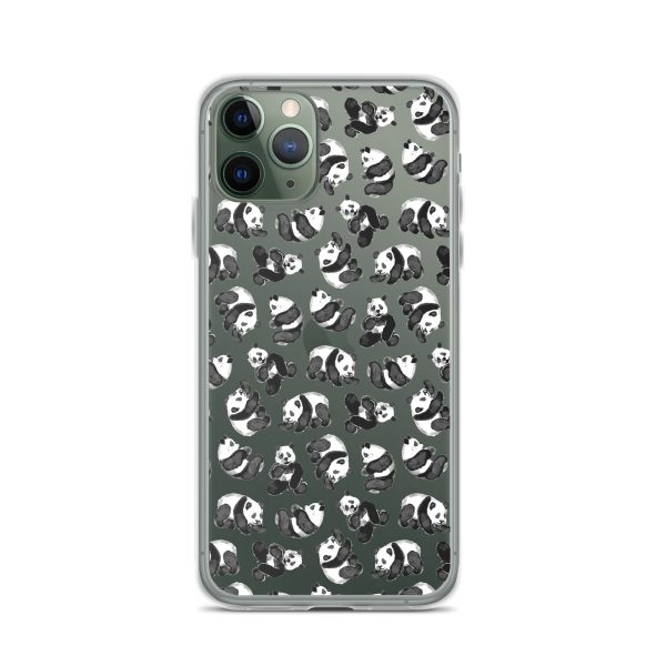 Watercolor Panda Bears iPhone Clear Case