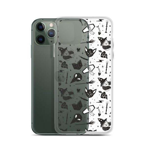Black and White Halloween iPhone Clear Case
