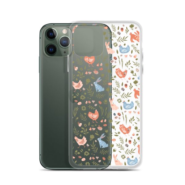Bunnies and Hens Easter iPhone Clear Case