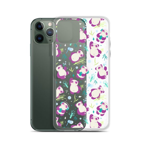 Cute Panda Bamboo iPhone Clear Case