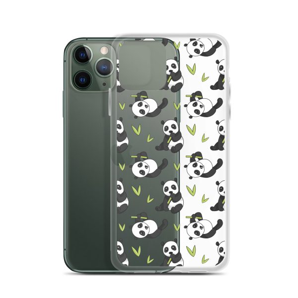 Cute Panda Bear iPhone Clear Case