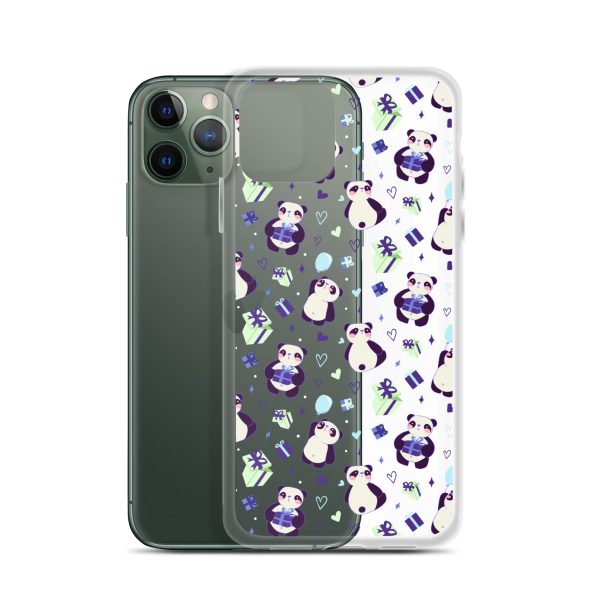 Cute Panda Presents iPhone Clear Case