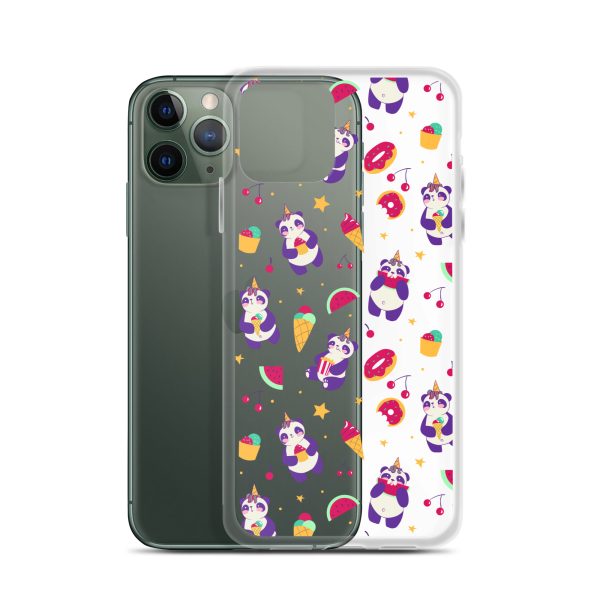 Cute Panda Sweets iPhone Clear Case