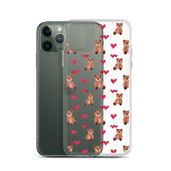 Cute Teddy Bear iPhone Clear Case