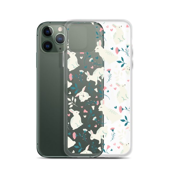 Easter Cute Rabbits iPhone Clear Case