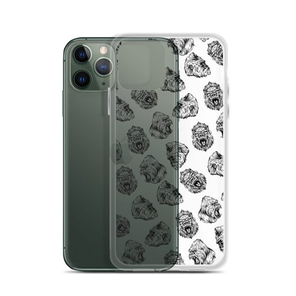 Illustrated Gorilla Seamless iPhone Clear Case