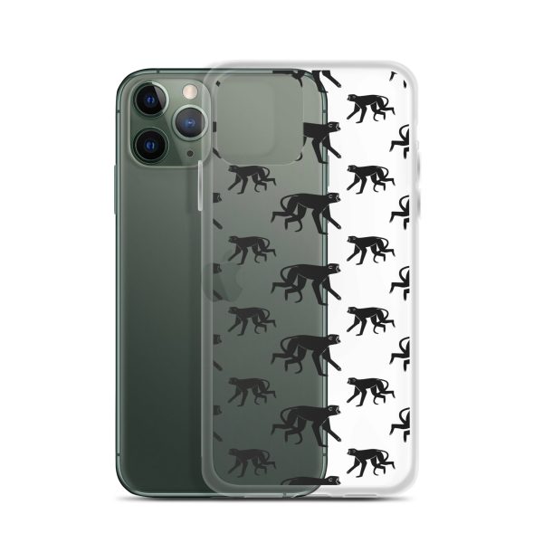 Monkey Silhouette iPhone Clear Case