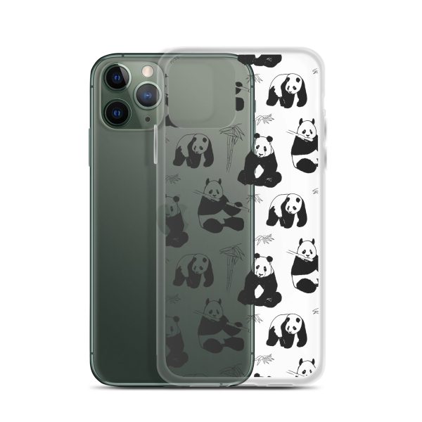 Panda Bears Bamboo iPhone Clear Case