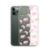 Seamless Elephant Silhouette iPhone Clear Case