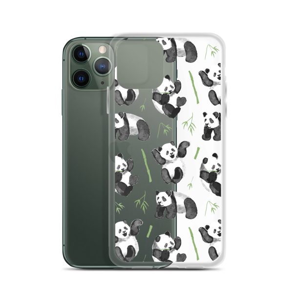Watercolor Panda Bear iPhone Clear Case