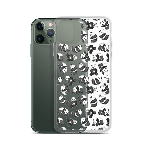Watercolor Panda Bears iPhone Clear Case