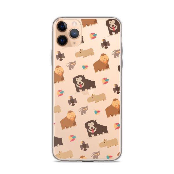 Asian Jungle Animals iPhone Clear Case