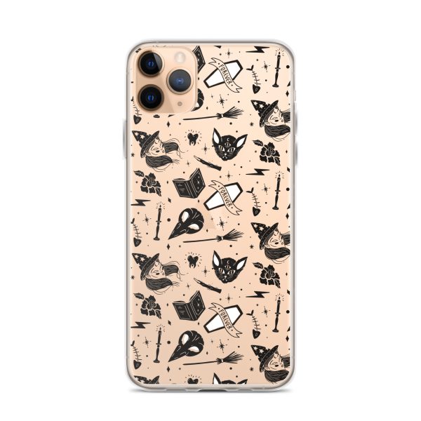 Black and White Halloween iPhone Clear Case