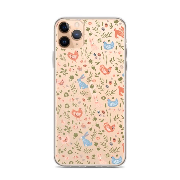 Bunnies and Hens Easter iPhone Clear Case