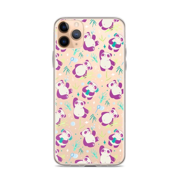Cute Panda Bamboo iPhone Clear Case