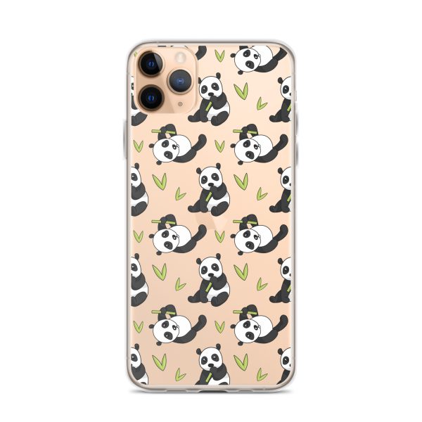 Cute Panda Bear iPhone Clear Case