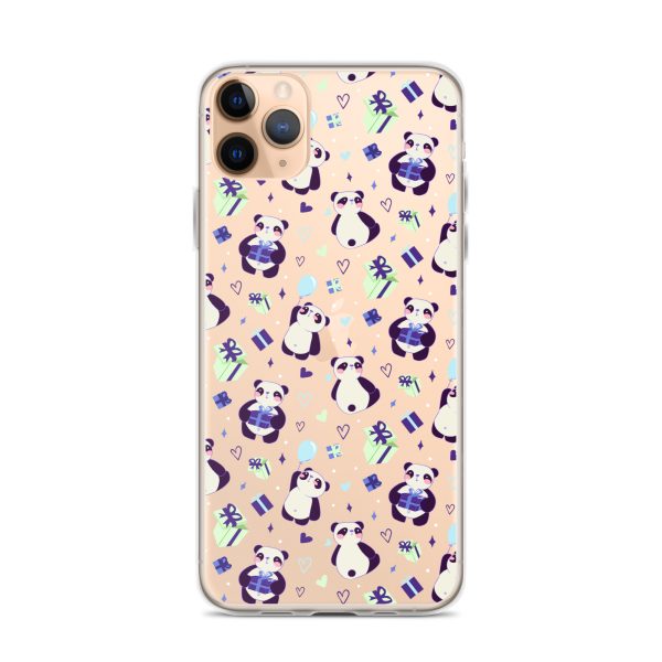 Cute Panda Presents iPhone Clear Case