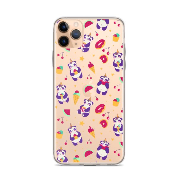 Cute Panda Sweets iPhone Clear Case