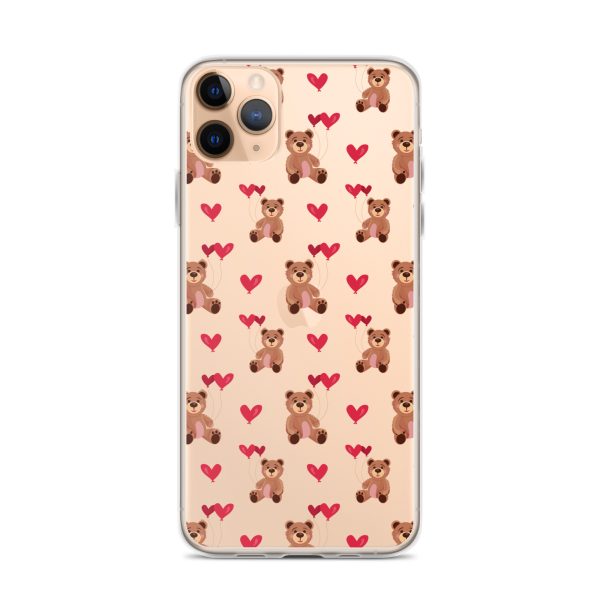 Cute Teddy Bear iPhone Clear Case
