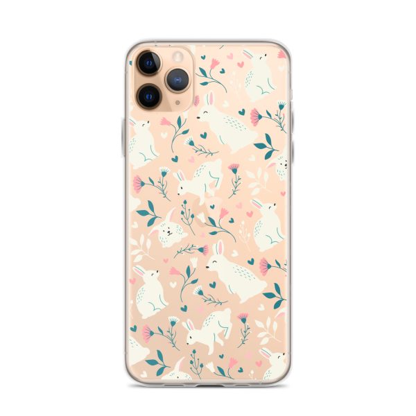 Easter Cute Rabbits iPhone Clear Case