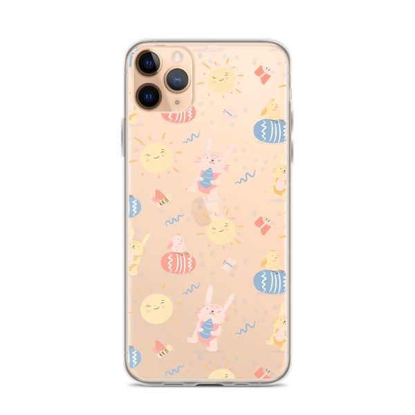 Easter Egg and Bunnies iPhone Clear Case