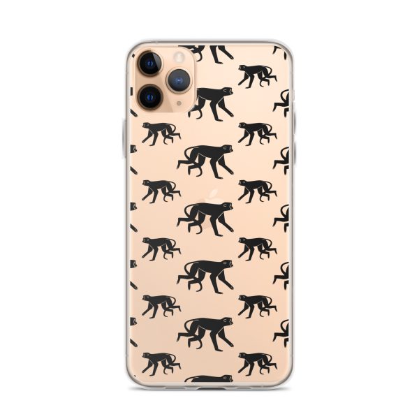 Monkey Silhouette iPhone Clear Case