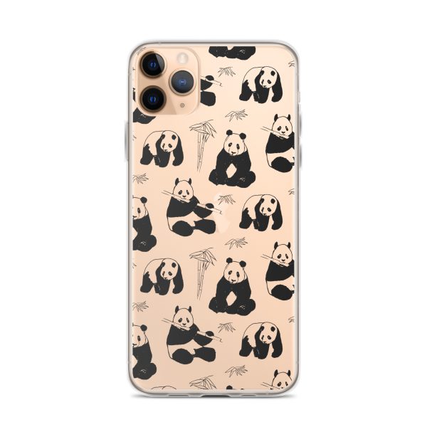 Panda Bears Bamboo iPhone Clear Case