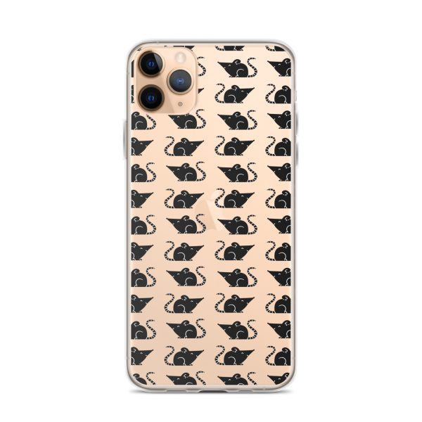 Rat Silhouette iPhone Clear Case