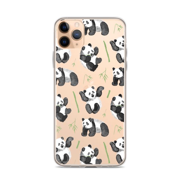 Watercolor Panda Bear iPhone Clear Case