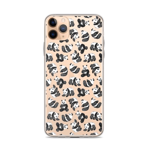 Watercolor Panda Bears iPhone Clear Case