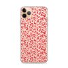Leopard Heart Print iPhone Clear Case
