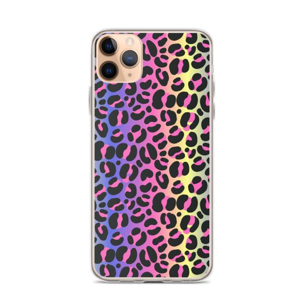 Neon Leopard iPhone Clear Case