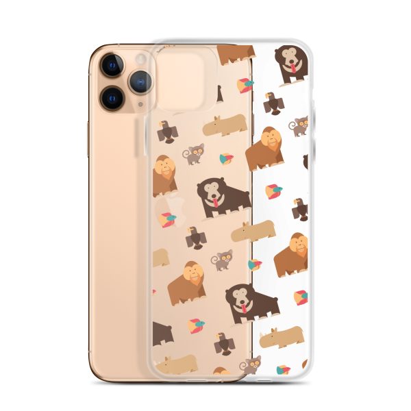 Asian Jungle Animals iPhone Clear Case