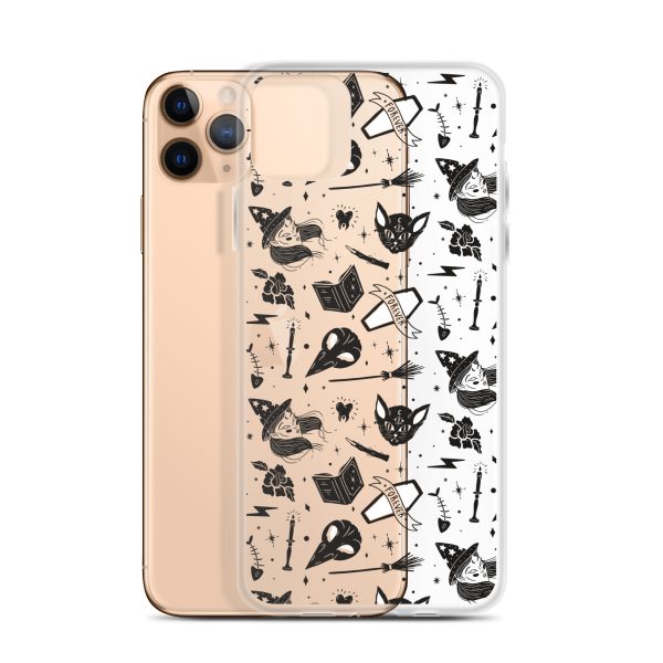 Black and White Halloween iPhone Clear Case