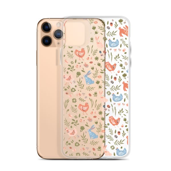 Bunnies and Hens Easter iPhone Clear Case