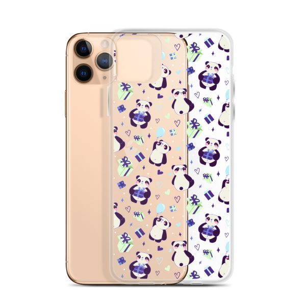 Cute Panda Presents iPhone Clear Case