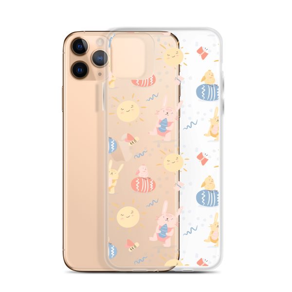 Easter Egg and Bunnies iPhone Clear Case