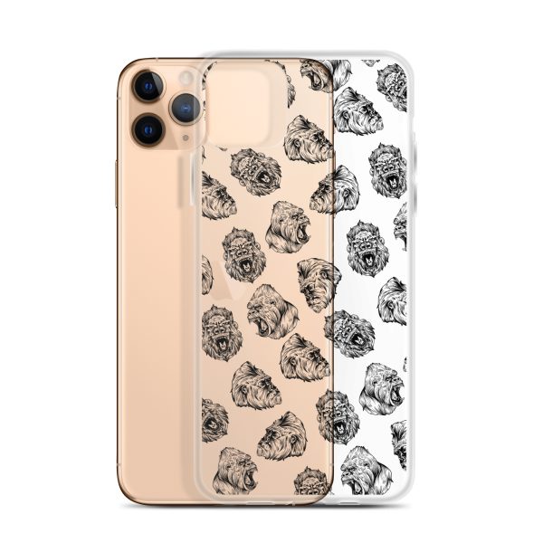 Illustrated Gorilla Seamless iPhone Clear Case