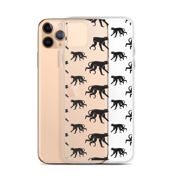 Monkey Silhouette iPhone Clear Case